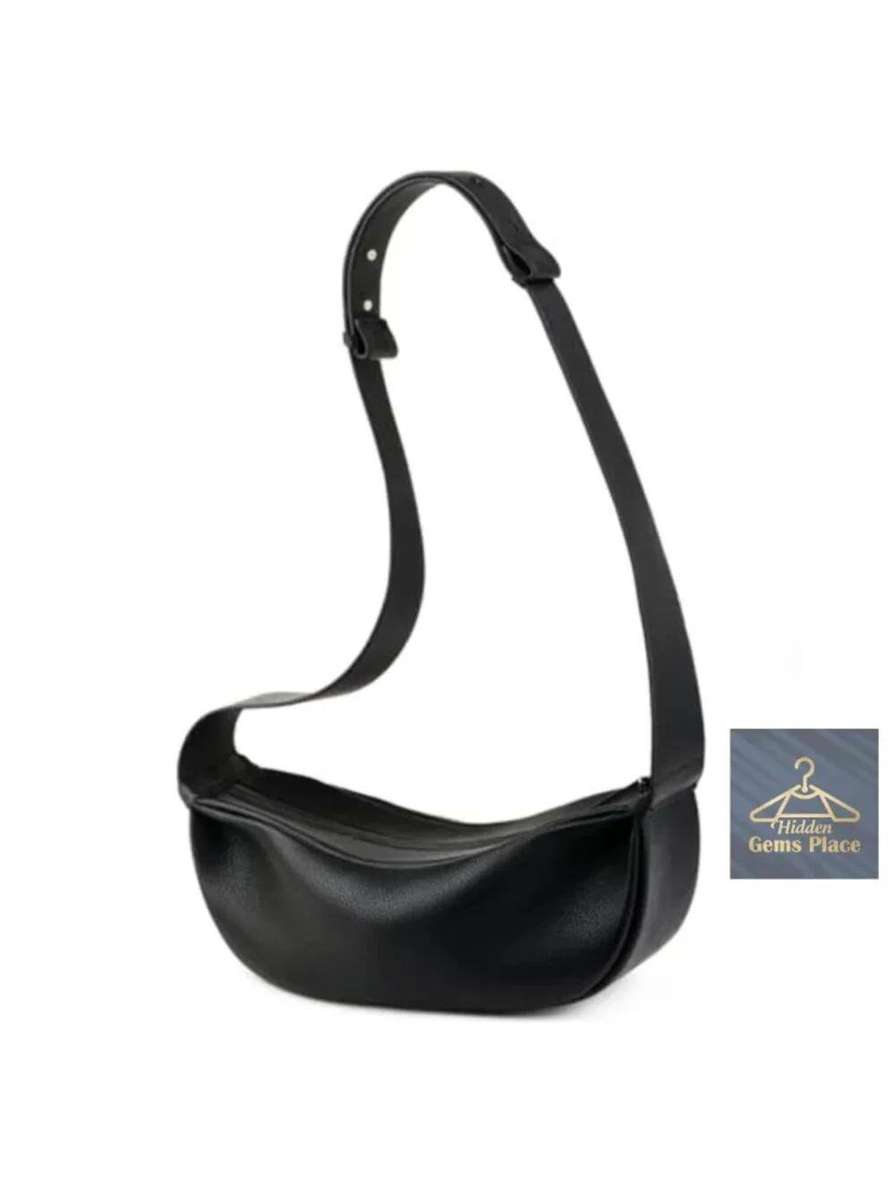 Genuine Leather Sling Bag Crossbody Womens Wide Strap Hobo